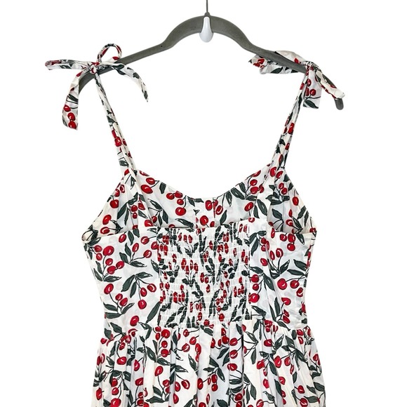 Code X Mode Dress Cherry Midi Button Up Sleeveless Maxi Smocked Retro Pinup XS - Picture 4 of 7